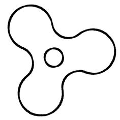 a black and white drawing of an object