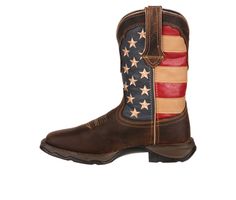 Durable Leather upper with American Flag shaft design, Pull on for easy entry with side pull loops,1.25\ heel height,10\ shaft height,14\ shaft circumference, Square Non-Safety Toe, Cushion Flex insole for added comfort, Durable Rubber outsole | Women's Durango Patriotic Pull On Western Flag Cowboy Boot in Brown Union Flag Size 6 Cowgirl Boots Square Toed, Durango Boots, Square Toe Western Boots, Union Flag, Patriotic Flag, Western Boots Women, Square Toe Boots, Pull On Boots, Boots Brown