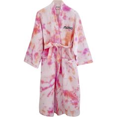 Women's Tie-Dye Mama Waffle Robe, Sorbae - Bffs & Babes Mommy & Me Shop | Maisonette Casual Summer Robe For Lounging, Summer Casual Lounging Robe, Casual Summer Lounging Robe, Pink Sleepwear With Kimono Sleeves For Spring, Spring Cotton Kimono For Lounging, Cotton Kimono For Spring Lounging, Summer Pink Sleepwear With Kimono Sleeves, Multicolor Spring Robe For Loungewear, Spring Multicolor Robe For Loungewear