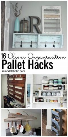 pallet hacks are great for organizing and storage