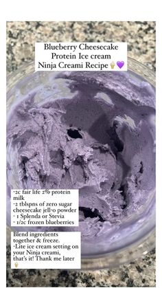 Ninja creami recipe, protein ice cream Cheesecake Ninja Creami, Ninja Creami Recipe, Ninja Creami Recipes, Jello Cheesecake, Sugar Free Ice Cream, Creami Recipes, Ice Cream Set