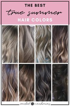 True Summer Hair, Palette Hair Color, Color Analysis Summer, Summer Skin Tone, Cool Summer Palette, Soft Summer Palette, Soft Summer Color Palette, Highlights Summer, Soft Summer Colors