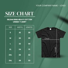 "Gildan 5000 Tshirt Size Chart - Fully Editable Template  - You can change every aspect of the template to your liking;  Background color, font style, color, etc... - The shirt featured is a Gildan 5000 - Download can be used for your own designs  - Upon purchase you will receive a Thank You Card with a link to download your fully editable size chart in Canva.  - Obviously the sizes are correct, so you wouldn't want to change those.  WHAT'S INCLUDED:   Fully Editable Size Chart for a Gildan 5000 Size Chart Design Layout, Tshirt Download, Gildan Tshirt, Tshirt Template, Beige T Shirts, Black And White T Shirts, Aesthetic Shirts, Creative Tshirt, Chart Design