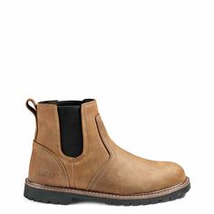 McKinney Chelsea SF Rugged Work Boots With Cushioned Footbed, Winter Slip-on Work Boots With Reinforced Toe, Rugged Slip-on Work Boots With Leather Footbed, Rugged Slip-on Work Boots With Vibram Sole, Kodiak Boots, Brown Chelsea Boots, Closed Toe Shoes, Chelsea Boots Men, Round Toe Heels