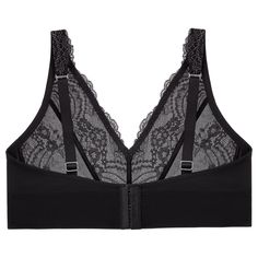 Plunge into comfort in this new lace bralette. Featuring a low-cut neckline and sumptuously soft lace, this bralette is comfortably supportive whether you're going out or staying in. Full Coverage Bra, Bra Straps, Staying In, Bra Cups, Lace Bralette, Bra Sizes, 100 Years, Low Cut, Elastic Band