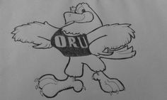 a drawing of an oru bird wearing a jersey