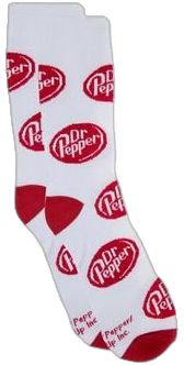 Trendy Red Cotton Socks, Trendy Fitted Red Socks, Fitted Red Cotton Socks, Sporty Red Cotton Socks, Red Stretch Sporty Socks, Comfortable Stretch Red Socks, Casual Stretch Socks For Stocking Stuffers, Dr Pepper Logo, Wearable Art Fashion