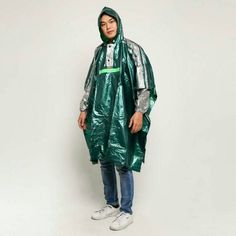 IMPORTANT: PLEASE READ BELOW BEFORE ORDERING Size Details: Size : - Width: 120 cm - Length: 106 cm - Arm length: 25 cm Raincoat sleeve poncho with attached hood, neck strap and elastic band on cuffs. This raincoat poncho now comes in many colors, made of high quality vinyl suitable for outdoor activities, parks, concerts, hiking, camping, traveling, fishing, sporting events. You feel comfortable wearing it in rainy weather, save you from the rain, and keep you dry. It helps let you have a good m Green Raincoat With Pockets For Outdoor Activities, Green Hiking Raincoat With Adjustable Hood, Casual Winter Raincoat For Camping, Casual Winter Camping Raincoat, Rainy Season Raincoat With Drawstring Hood, Green Raincoat With Pockets For Hiking, Green Casual Raincoat For Rainy Weather, Casual Green Raincoat For Rainy Weather, Casual Long Sleeve Raincoat For Camping