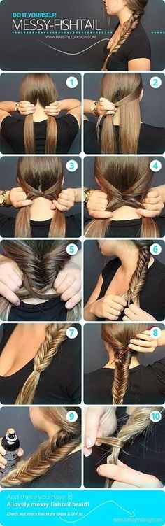 Fish tail Everyday Braided Hairstyles, Everyday Braids, Messy Fishtail Braids, Quick Braids, Simple Updo, Balayage Blonde, Hairstyle Trends, Popular Haircuts