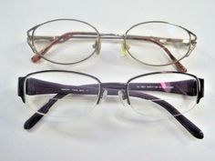 Please look at pictures carefully as you will get this exact item. Ready to ship! WELCOME WELCOME Click image to enlarge Description Welcome! ~~~ Older Style eyeglasses for parts/ damaged/used Konishi Frame Japan KL-3601 49 17-135 C4 (lenses have a chip scratches on frame) eggplant purple plastic and purple coated metal. Bifocals Goldtone tortoise shell plastic bifocal eyeglasses (frames & nose pads show wear and heavy scratches on glass) unknown brand What you see is what you get. Thanks! Marke Funky Glasses, Unique Glasses, Purple Coat, Older Style, Digital Closet, Cute Glasses, Stylish Glasses, Older Fashion, Eggplant Purple