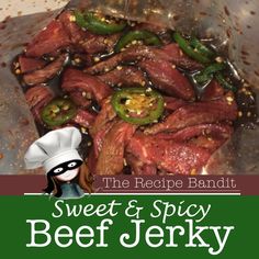 the recipe bandit sweet and spicy beef jelks is ready to be eaten in the microwave