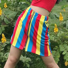 Colorful Striped Skirt Add a pop of color to your wardrobe with our elegant Colorful Striped Skirt. Made with high-quality materials, this skirt features beautiful stripes that will elevate any outfit. Stand out from the crowd and feel confident in this stylish piece. Available now for a limited time only. Size:S: Waist 64 cm/ 25.1 in, Hips 87 cm/ 34.2 in, Length 39 cm/ 15.4 inM: Waist 68 cm/ 26.7 in, Hips 91 cm/ 35.8 in, Length 40 cm/ 15.7 inL: Waist 72 cm/ 28.3 in, Hips 95 cm/ 37.4 in, Length Short Pollera, Rainbow Skirt, Zipper Skirt, Fashion Unique, Striped Skirt, A Line Mini Skirt, Hipster Fashion, Stripe Skirt, Kawaii Clothes