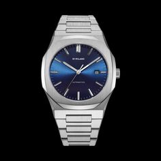 D1 Milano Automatic Blue Modern Blue Automatic Watch Accessories, Formal Blue Watch With Metal Dial, Business Watches With Blue Metal Dial, Blue Automatic Watch With Rectangular Dial, Modern Blue Watch With Subdials, Blue Business Watches With Metal Dial, Blue Watch With Metal Rectangular Dial, Blue Automatic Watch For Business, Business Blue Watches With Metal Dial