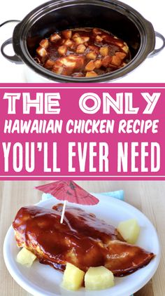 Hawaiian Chicken Recipe Hawaiian Pineapple Chicken, Hawaiian Chicken Recipe, Hawaiian Barbecue, Chicken Recipe Easy, Hawaiian Chicken Recipes, Barbecue Chicken Recipe, Weekly Dinner Menu, Weekly Dinner, Easy Summer Dinners