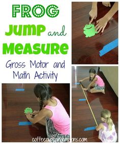 the frog jump and measure gross motor and math activity