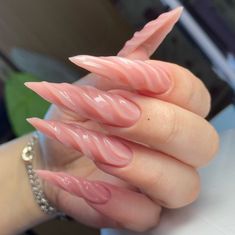 Fall Nails Long, Nude Nails Acrylic, Acrylic Nails Fall, Stilleto Nails Designs, Nails Fall Nails, Idea Nail, Nails Stiletto, Nails Nude, Nail Trend