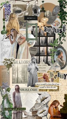 a collage of different images and words