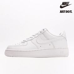 Nike Air Force 1 Low 07 “White on White” 315122-111-AIR FORCE 1 LOW-The Nike Air Force 1 Low is a modern take on the iconic white on white low top Air Force 1. Released in honor of the classic shoe's 25th anniversary in 2007, the sneaker features an upgra White On White, Nike Air Force 1 Low, Air Force 1 Low, Classic Shoes, 25th Anniversary, Nike Air Force 1, Air Force 1, Nike Air Force, Low Top