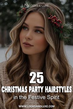 Glamorous Curls, Christmas Party Hairstyles, Side Swept Curls, Bubble Ponytail, Twist Bun, Hollywood Waves, Christmas Hairstyles, Healthy Hair Tips, Side Braid