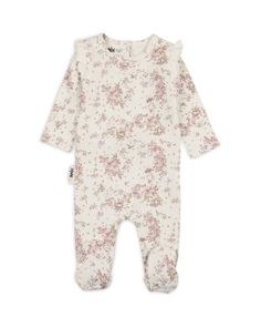 Maniere Girls' Blooming Footie - Baby Spring Scents, Linen Pajamas, Evening Formal, Beauty Awards, Sports Blazer, Spring Trends, Casual Coat, Cotton Sweater