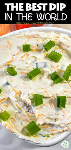 the best dip in the world with celery and cheese