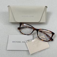 Brand New Michael Kors Mk4016 (Style Name: Antibes) Tortoise Brown Plastic Frames With Gold Metal Temples 3032 Size 53-17-140 Comes With Care Card And Branded Microfiber Lens Cloth Comes With Hard Saffiano Leather Snap-Closure Glasses Case Michael Kors Engraved On Each Side Demo Lenses You Can Send These Frames To A Lab With Your Eyeglass Prescription To Get Custom Lenses Put In Them. Michael Kors Glasses, Michael Kors Eyeglasses, Michael Kors Sunglasses, Eyeglasses Frames For Women, Round Eyeglasses, New Glasses, Oval Sunglasses, Care Card, Michael Kors Accessories