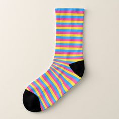 Cool socks made from the iconic yellow, blue, and pink pansexual pride flag. Get them as a fashion statement or to show off at your local pride festival! Pride Socks, Pride Festival, Pansexual Flag, Flag Pride, Ben Drowned, Local Pride, Dodger Blue, Pansexual Pride, Pride Stickers