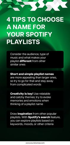 the four tips to choose your spoty playlist for music and video games info sheet