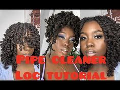 Pipe Cleaner Loc Curls, Pipe Cleaner Curls On Sisterlocks, Pipe Cleaner Sister Loc Styles, Pipe Cleaner Locs Style, Loc Curls Styles Pipe Cleaners, Curl Faux Locs, Pipe Cleaner Hairstyles