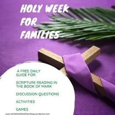 holy week lessons for kids Holy Monday, Holy Week Activities, Earth Activities, Easter Bible Verses, Daily Scripture Reading, Easter Lessons, Bible Readings, Jesus Is Alive, Resurrection Sunday