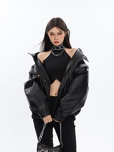 Size(cm) Length Bust Shoulder Sleeve M 65 134 61 56 L 66 138 62 57 XL 67 142 63 58 Brand: other/other Size: M L XL style: street Clothing placket: zipper color: black Year/Season: Winter 2022 Sleeve length: long sleeve Style: regular Clothing version: loose type Material composition: other materials Punk Style Hooded Leather Jacket For Fall, Black Punk Leather Jacket For Fall, Punk Style Black Leather Jacket For Fall, Black Long Sleeve Urban Leather Jacket, Urban Leather Jacket With Padded Collar For Fall, Edgy Black Streetwear Outerwear, Winter Streetwear Biker Jacket With Padded Collar, Winter Biker Jacket With Padded Collar For Streetwear, Punk Style Black Winter Outerwear