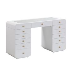 TOV-H54352-D Desk With Vanity, White Vanity Desk, Tabletop Mirror, Outdoor Table Decor, Vanity Bedroom, Mirrored Vanity Desk, Tov Furniture, Desk Mirror, White Desk