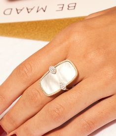 The Sangha Mother-of-Pearl ring is an iconic and resolutely chic ring.


 Behind Sangha rings, there is artisanal manufacturing for quality pieces, made to follow you everywhere. Chic Rings, Rock Outfits, Strawberry Quartz, Delicate Rings, Pearl Size, Follow You, Pearl Ring, Pave Diamonds, Gold And Silver