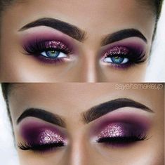 Plum Purple Eyeshadow Looks, Magenta Eye Makeup, Plum Eyeshadow Looks, Glam Eyeshadow Looks, Makeup Ideas Eyeshadows, Winter Eyeshadow Looks, Burgundy Eyeshadow Looks, Plum Eye Makeup, Eyeshadow Makeup Looks