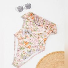 Nwot, Never Worn. Summer Strapless Swimwear With Floral Print, Spring Printed Bandeau Swimwear, Spring Bandeau Swimwear With Lined Body, Spring Bandeau Swimwear, Summer Strapless Printed Swimwear, Floral Trends, Asos Petite, Bandeau Swimsuit, Floral Color