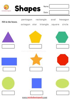 shapes worksheet for kids to learn how to make them look like they are in the