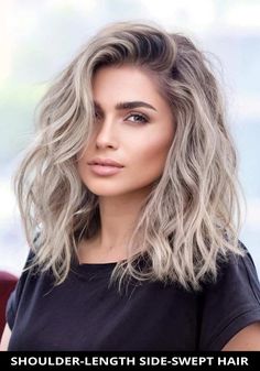 Below Shoulder Length Hair, Collarbone Length Hair, Ash Blonde Hair Colour, Ash Blonde Hair, Bridesmaid Hairstyles, Shoulder Length Hair, Hair Color Ideas, Medium Length Hair Cuts