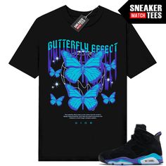 "Aqua 6s Jordan matching shirt by Sneaker Match Tees brand. Official Sneaker Match Tees shirt designed to match the Jordan 6 \"Aqua\" retro sneakers. *Sneakers are for matching purposes only, NOT included in the sale* True to size Men's shirt 100% Soft Cotton Regular Fit" Sporty Graphic Print Sneakers For Summer, Casual Sneakers With Graphic Print For Summer, Sporty Sneakers With Graphic Print For Summer, Blue Casual Sneakers With Graphic Print, Sporty Graphic Print Summer Sneakers, Casual Blue Sneakers With Graphic Print, Spring Black Sneakers With Graphic Print, Blue Sneakers With Graphic Print For Streetwear, Blue Graphic Print Sneakers For Streetwear