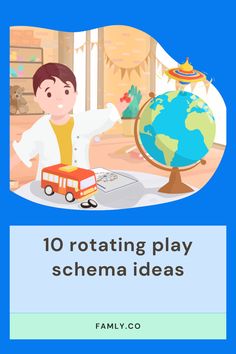 Looking for ideas for how to develop the rotating play schema? We have ten ideas here Rotational Schema Activities, Rotation Schema Activities, Reggio Emilia, Activity Ideas