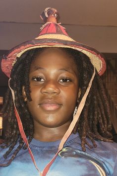 This child's hat was handmade in Northern Ghana. West Africa.  The farmers and herdsmen wear these hats to stay cool from the hot Africa sun.  They made small hats to protect children also. Fits ages 4-8 years. This is a Childs hat. Made from straw and leather. Traditional Adjustable Hat For Outdoor, Small Hats, African Children, Childrens Hats, Kids Hats, West Africa, Stay Cool, Ghana, Sun Hats