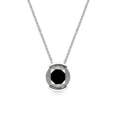 Modern and sophisticated, this necklace is a captivating look any woman would adore. Beautifully crafted, this ring features a dazzling round cut black diamond placed prominently in an 18K white gold half-bezel setting that enhances the diamond's size and shimmer. This classic look is one she'll turn to often, every day, and on special occasions. An amazing and thoughtful anniversary gift for your loved one.
1.31 carat round cut natural fancy black - GIA certificate
18k white gold
We o Classic Black Diamond-cut Necklace, Formal Black Diamond Round Necklace, Formal Black Diamond Necklaces, Classic White Gold Necklace With Black Diamonds, White Gold Necklace With Black Diamonds For Anniversary, Classic White Gold Necklaces With Black Diamonds, White Gold Necklaces With Black Diamonds For Anniversary, Formal White Gold Necklace With Black Diamonds, Black Necklace With Single Cut Diamonds For Formal Occasions