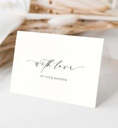 a close up of a card with writing on it