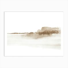 an abstract watercolor painting in beige and white