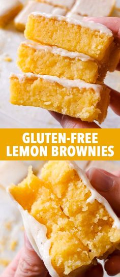 this gluten - free lemon brownies recipe is delicious and easy to make