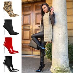 Premium Quality Onlymaker Women Ankle Boots High Slim Heel Pointy Toe Side Zipper Casual Booties, Womens Shoes Winter High Ankle Heels With Zipper Closure, Winter High Heel Boots With Zipper Closure, Winter High Heeled Boots With Zipper Closure, Winter High Heel Boots With Zipper, Winter Ankle Boot Heels With Zipper Closure, Winter Ankle Boot Heels With Zipper, Trendy High Heel Booties With Zipper Closure, Chic Winter Platform Boots With Zipper Closure, Chic Winter Platform Boots With Zipper