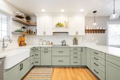 the kitchen is clean and ready for us to use in its new owner's home