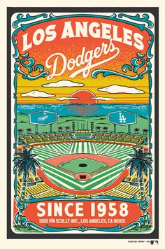 the los angeles dodgers poster is shown