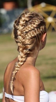 Golden Hairstyle, Beach Braids, Fishtail Braid, Cool Braid Hairstyles, Cool Braids, Braids For Long Hair, Box Braids Hairstyles, French Braid