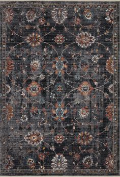 an area rug with various colors and designs