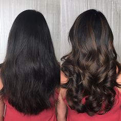 Partial Brown Balayage On Black Hair, Black Hair To Balayage Before And After, Coffee Brown Highlights On Black Hair, Dimension Dark Brown Hair, Dark Brown With Dimension Hair, Partial Bayalage For Dark Brown Hair, Darkest Brown Hair Balayage, Reverse Balayage Dark Brown, Expensive Burnett Hair